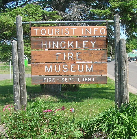Hinckley Fire Museum sign